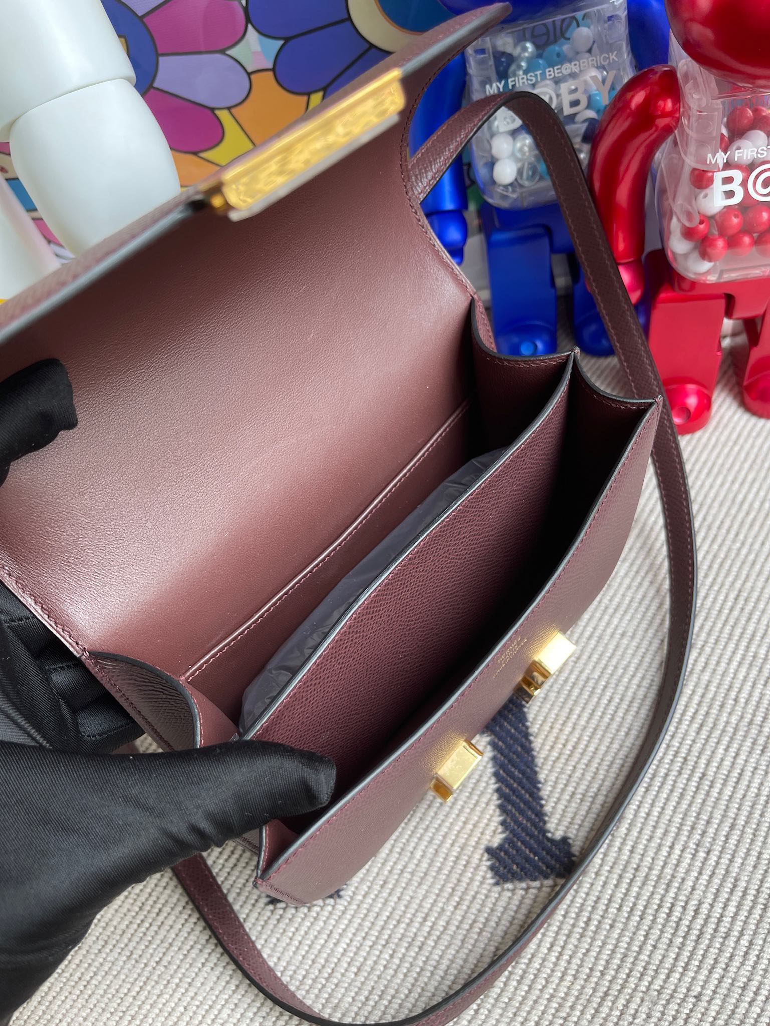 에르메스 콘스탄스18 브라운 금장 앱송